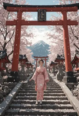 Springtime Stroll at Mount Fuji