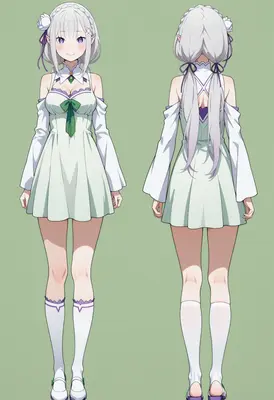 Emilia Front and Back Character Sheet