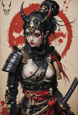 Oni Warrior Princess in Battle Armor