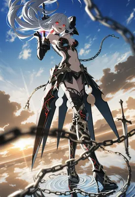 Crimson Eyed Warrior in Chains