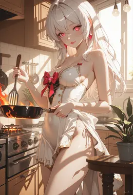 Cooking With A Fiery Anime Maid