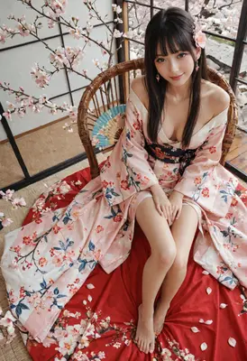 Sakura Bloom Serenity in Kimono