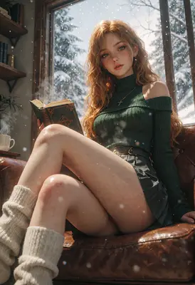 Cozy Winter Reading by the Window