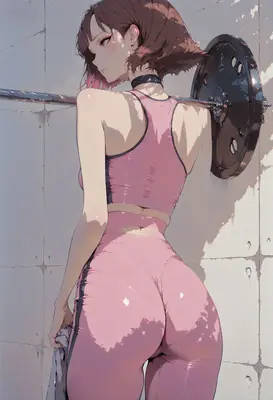 Athletic Girl Resting After Workout