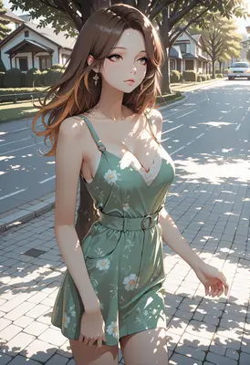 Strolling Through a Sunny Neighborhood