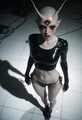 Ethereal Alien Being in Latex