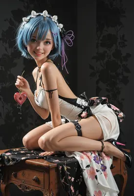 Rem Offering a Sweet Heart