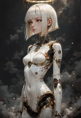 Celestial Android with Golden Halo