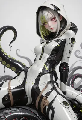 Cybernetic Android with Tentacle Accents