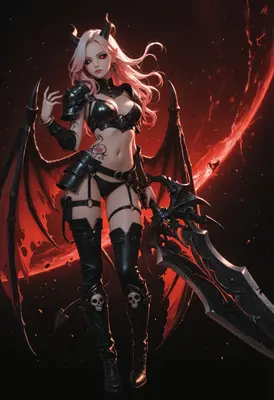 Fiery Demon Warrior with Greatsword