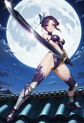 Butterfly Assassin Under The Moonlight