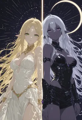Duality of Light and Shadow Elves