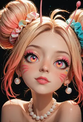 Ethereal Girl with Celestial Eyes