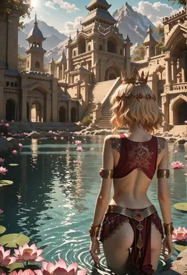 Princess at the Sacred Lotus Pond