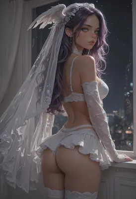 Ethereal Angel in White Lace