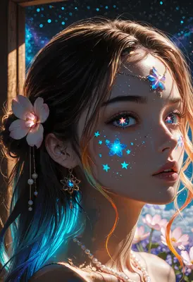 Starlit Maiden with Celestial Bloom