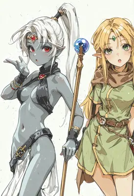 Duo of Fantasy Elven Companions