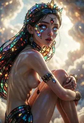 Ethereal Stained Glass Goddess