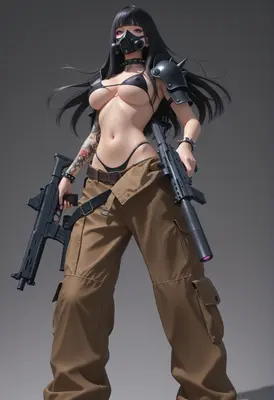 Tactical Gas Mask Mercenary Girl