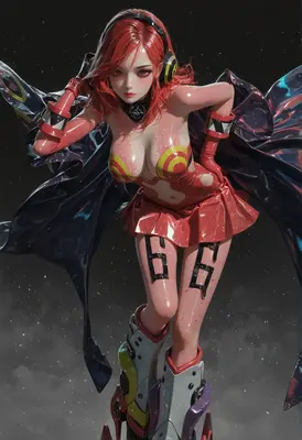 Cybernetic Red Headed Pop Idol