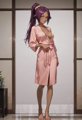 Relaxing Morning in a Pink Robe