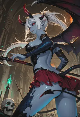 Seductive Demon Queen of the Underworld