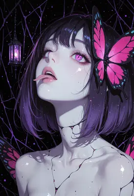 Ethereal Butterfly Girl in Twilight