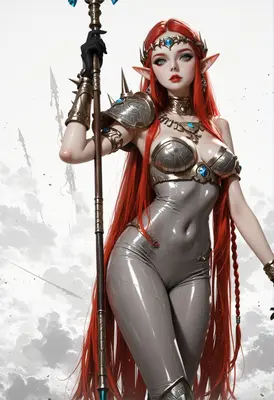 Red Haired Elf Warrior Princess