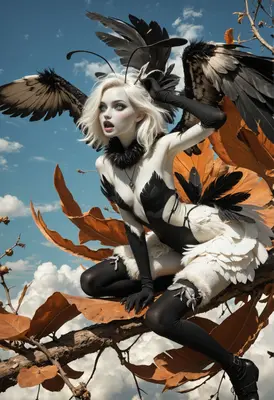 Winged Moth Spirit in Autumn