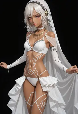 Ethereal Priestess in Ceremonial White