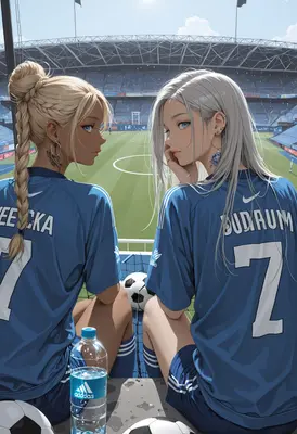 Two Soccer Fans Watching The Match