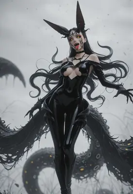 Eldritch Queen in Black Latex