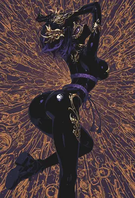 Ethereal Obsidian Goddess in Golden Ornate