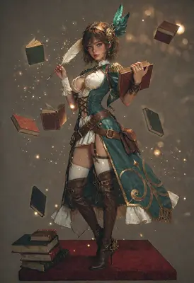 Enchanting Scholar of Floating Tomes