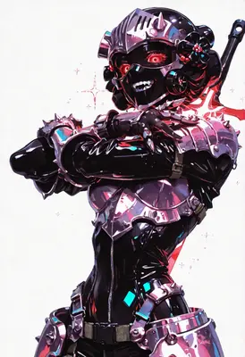 Gleaming Dark Knight in Chrome Armor