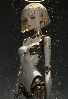 Celestial Golden Android Goddess