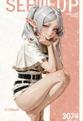 Elf Girl with Silver Twin Tails