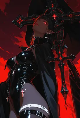 Gothic Priestess of the Crimson Sky