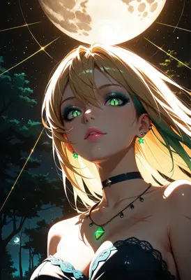 Starlight Maiden Under the Full Moon