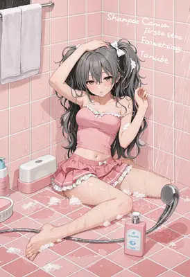 Relaxing Shower Time in Pink Tiles