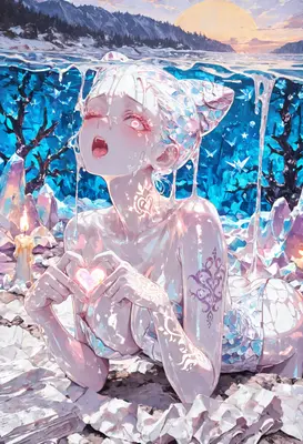 Crystalline Heart in Frozen Winter