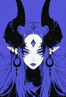 Ethereal Demon Queen with Third Eye