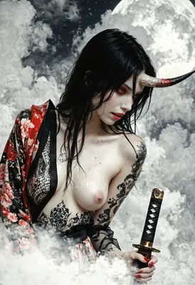 Oni Warrior Under The Moon