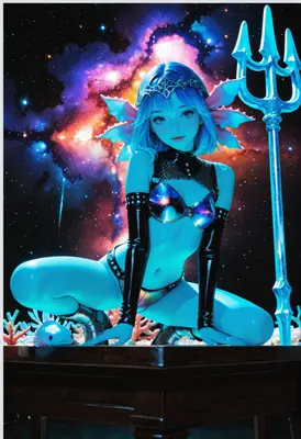 Celestial Axolotl Princess of the Stars