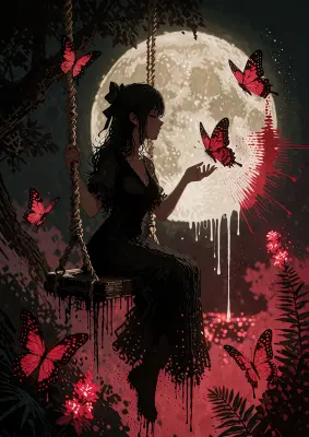 Moonlit Butterfly Swing