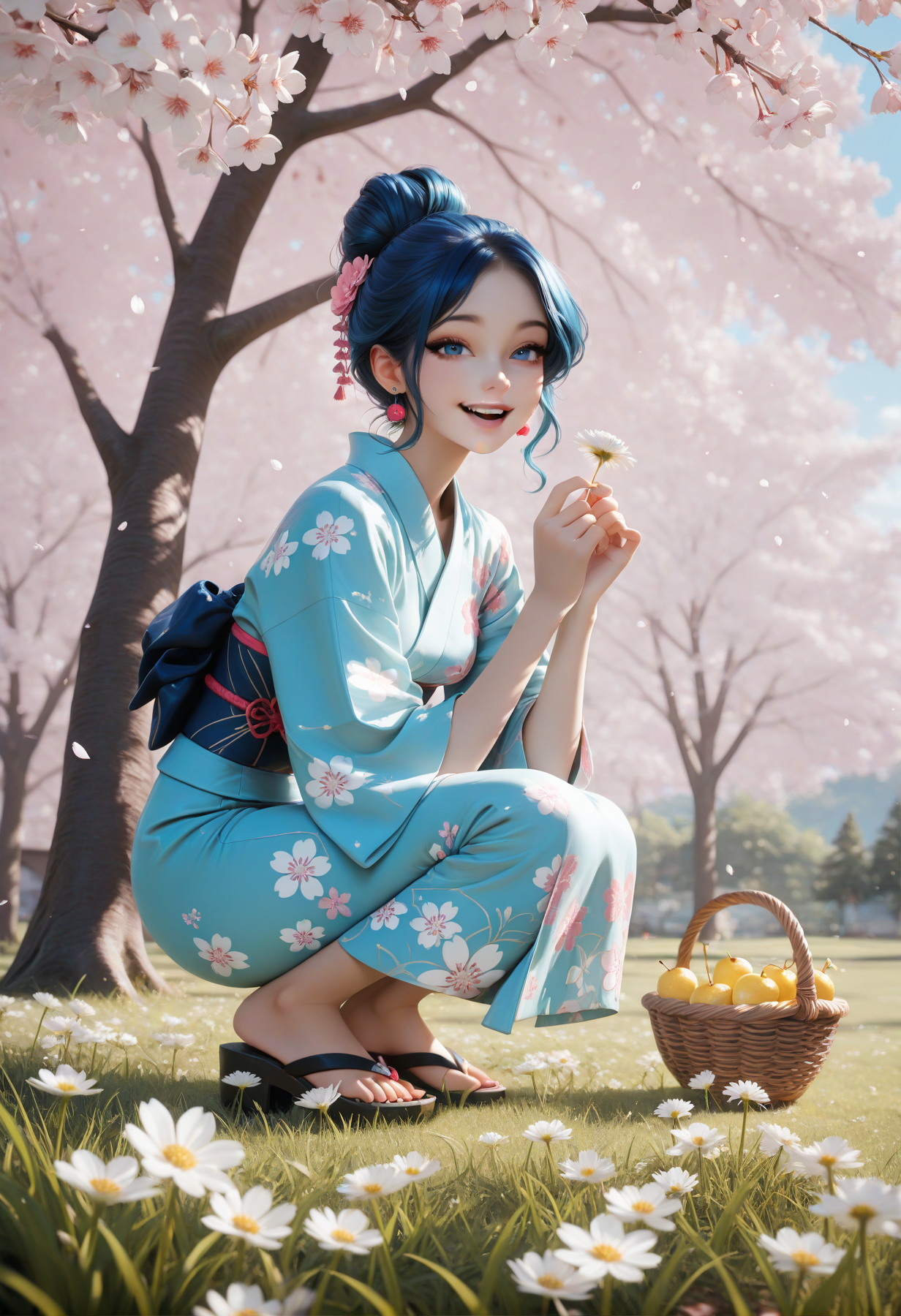 Sakura Festival — Blue Kimono
